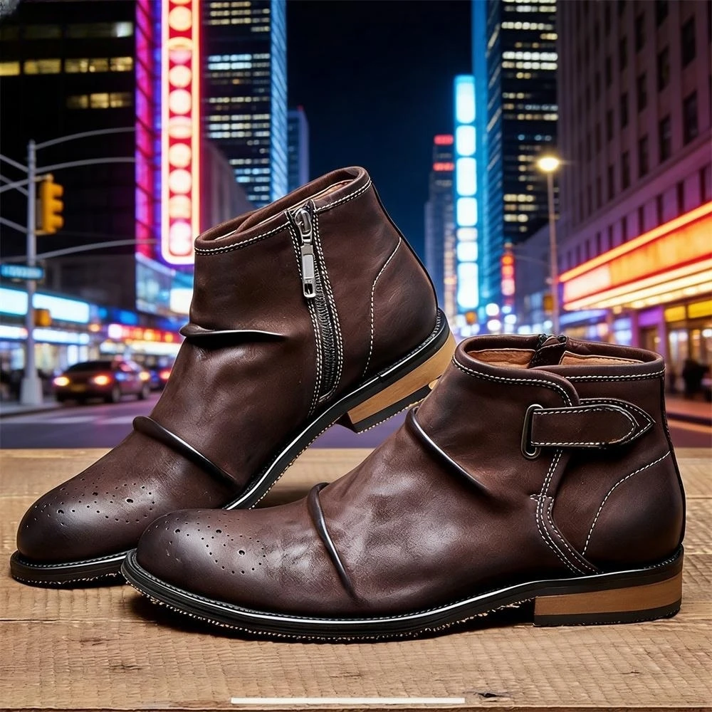 Formal Men Daily Wear Footwear - Botas de Cano Baixo Masculinas com