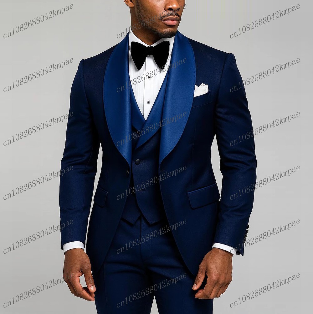 Men'S Formal Wear Accessories - Novo azul marinho formal terno masculino