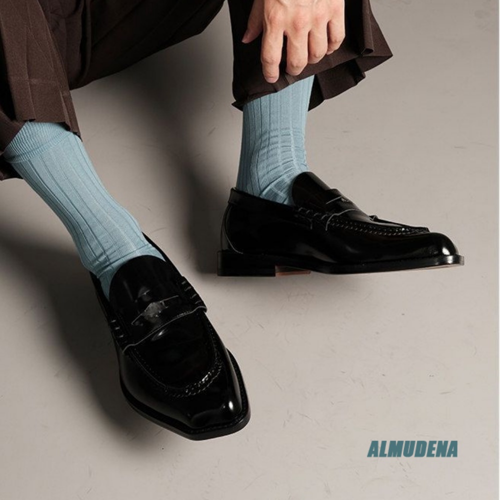 Formal Men Daily Wear Shoes - Sapatos masculinos de bico quadrado, estilo
