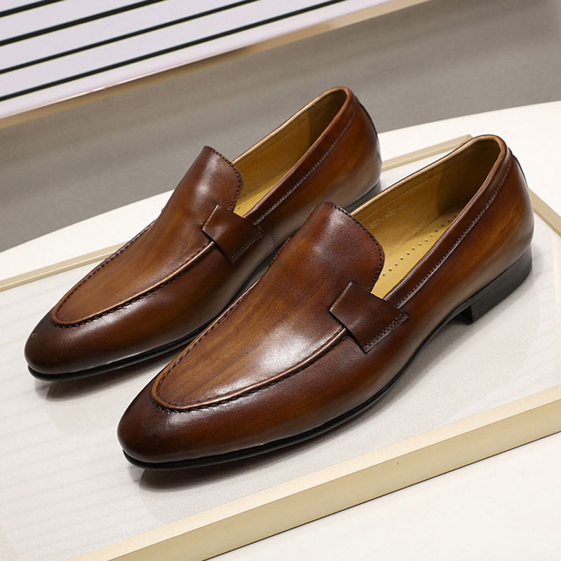 Men Formal Wear Brown - Outono verão estilo mocassins masculinos para