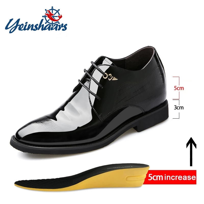 Men'S Formal Wear Accessories - Sapato de couro envernizado masculino, Aumentar