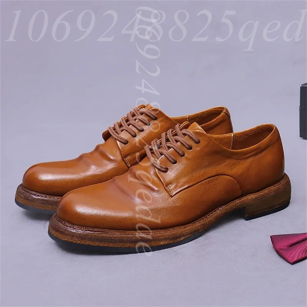 Formal Men Daily Wear Footwear - Sapatos Oxford Masculinos Artesanais Vintage com
