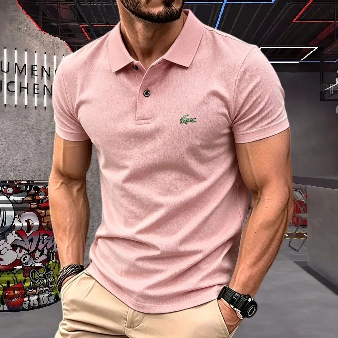 Men'S Formal Wear Accessories - Camisa Polo Masculina de Manga Curta