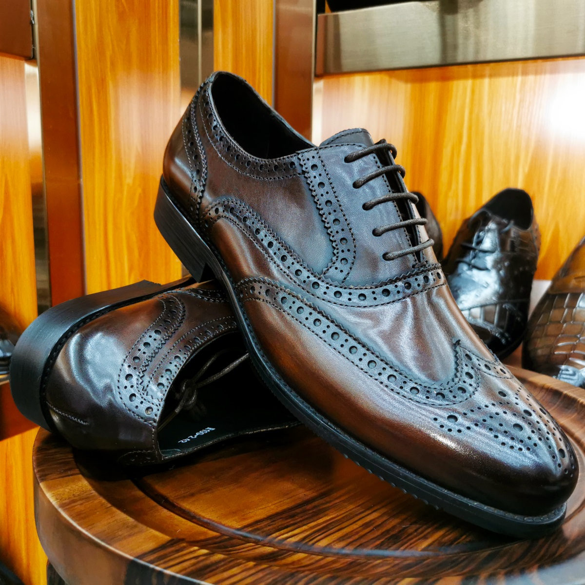 Men Formal Wear Brown - Sapatos masculinos de luxo couro genuíno