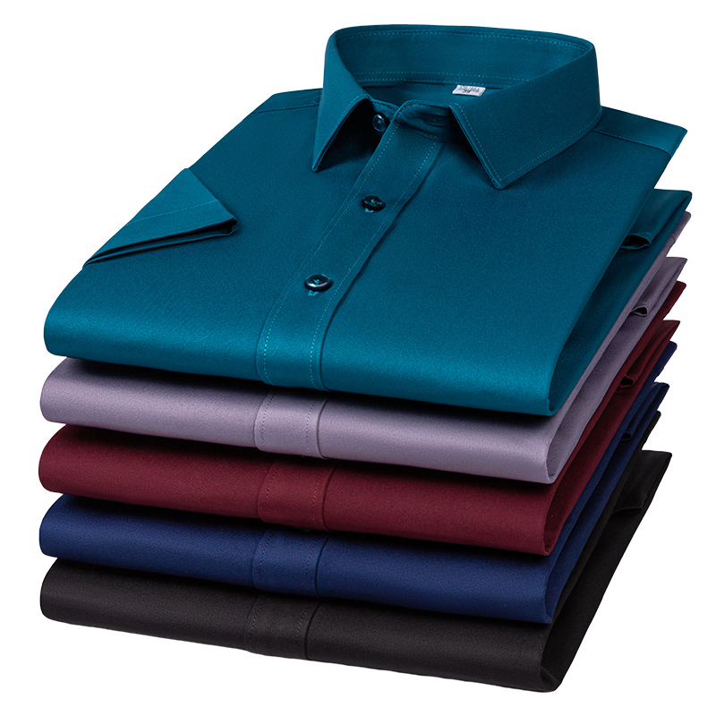 Men Formal Office Wear Shirts - Camisa Masculina Antirrugas Sem Necessidade de