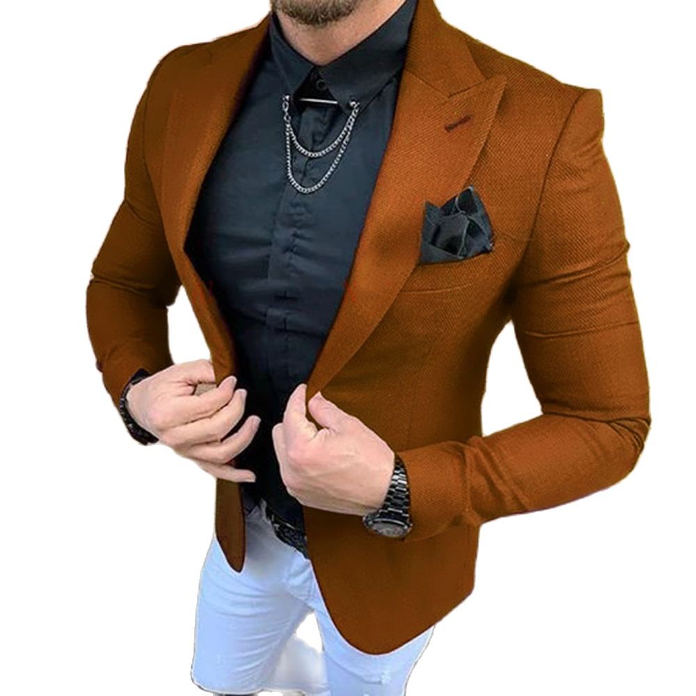 Men Formal Wear Brown - Ternos masculinos 2 peças roupas sob
