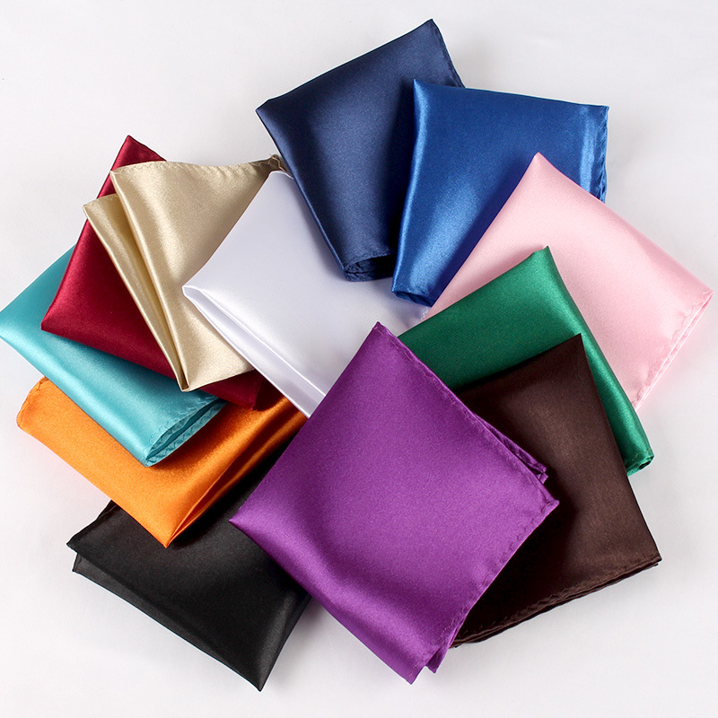 Men'S Formal Wear Accessories - 22cm cor sólida bolso squre para