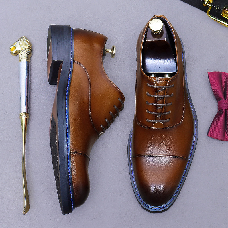 Formal Men Daily Wear Footwear - Sapatos Oxford de Couro Genuíno com