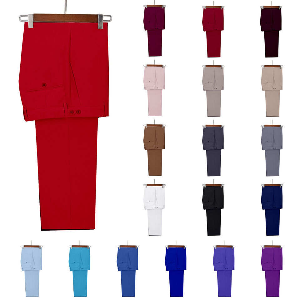 Men'S Formal Wear Big And Tall - Calças Sociais Masculinas para Negócios, Formais,