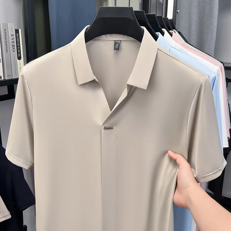Men Formal Office Wear Shirts - Camisa social masculina de manga curta