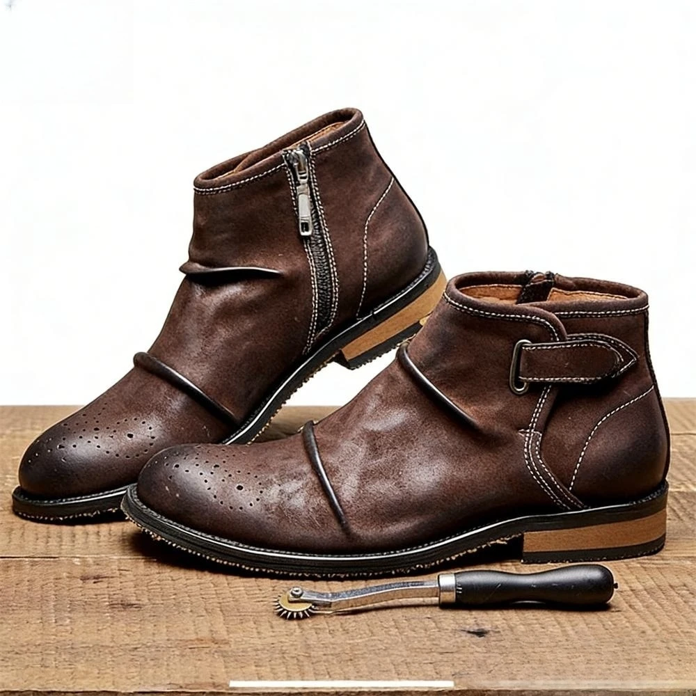 Botas de Cano Baixo Masculinas - Formal Men Daily Wear Footwear avaliação e preço