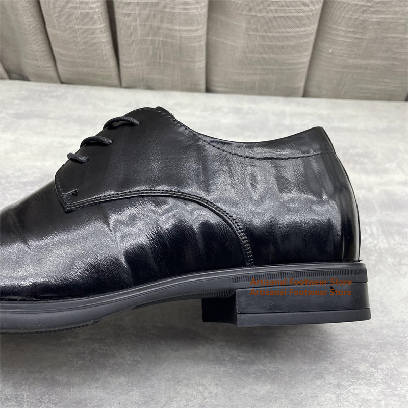 Sapatos Oxford de Couro Preto  - Formal Men Daily Wear Shoes avaliação e preço