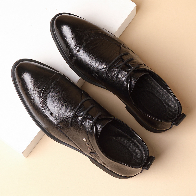 Sapatos Oxford de Couro com De - Formal Men Daily Wear Shoes avaliação e preço