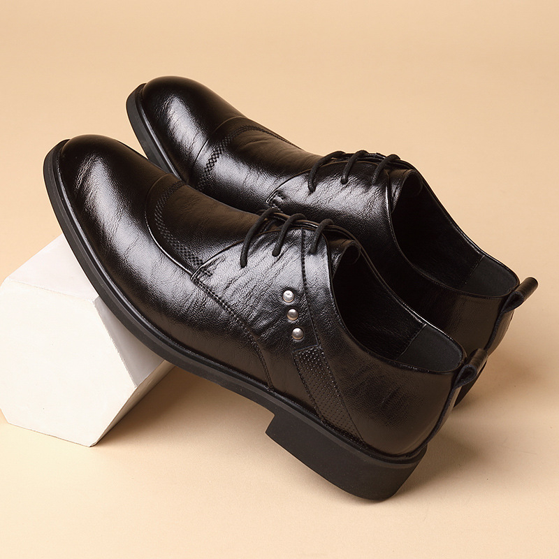 Sapatos Oxford de Couro com De - Formal Men Daily Wear Shoes avaliação e preço