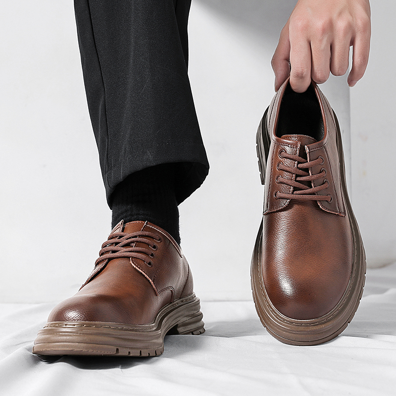 Novos Sapatos Sociais de Couro - Formal Men Daily Wear Footwear avaliação e preço