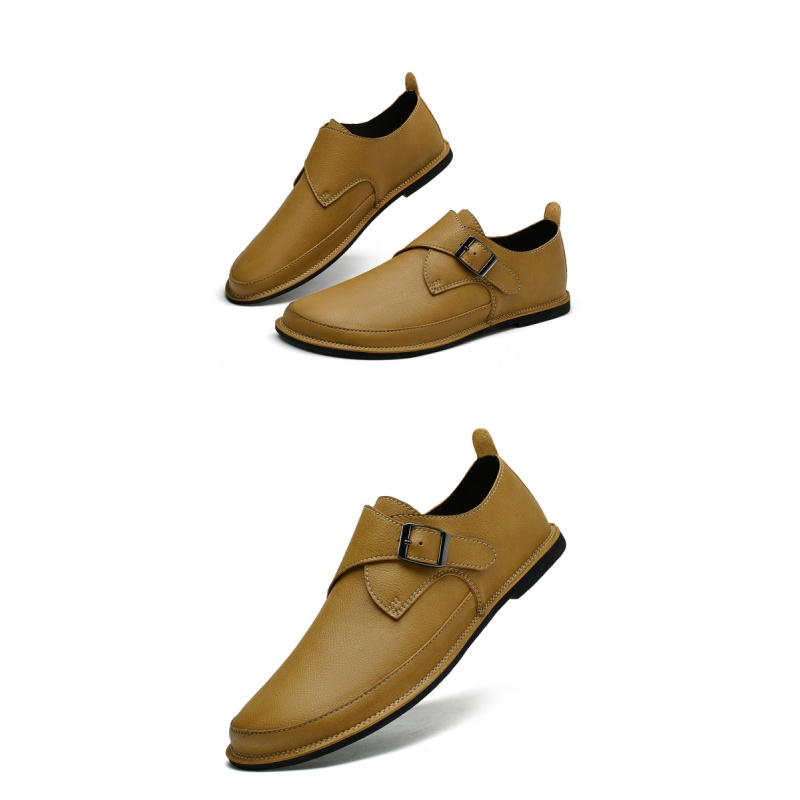 Sapatos masculinos de couro es - Formal Men Daily Wear Shoes avaliação e preço