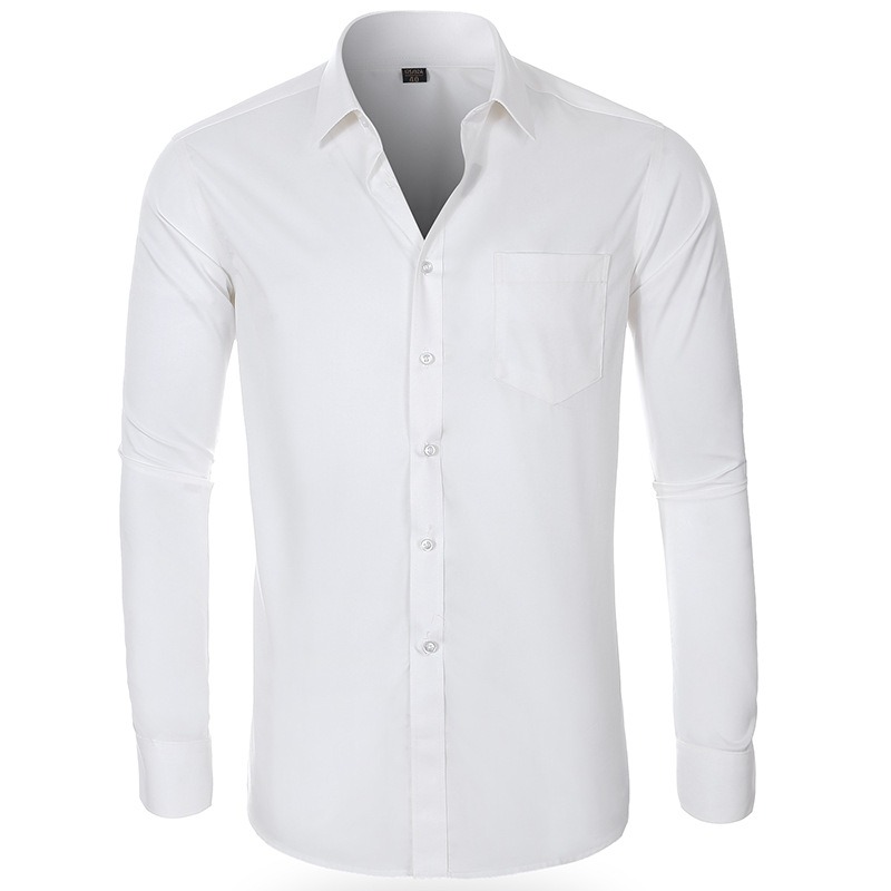 Camisa Social Masculina Branca - Men Formal Office Wear Shirts avaliação e preço