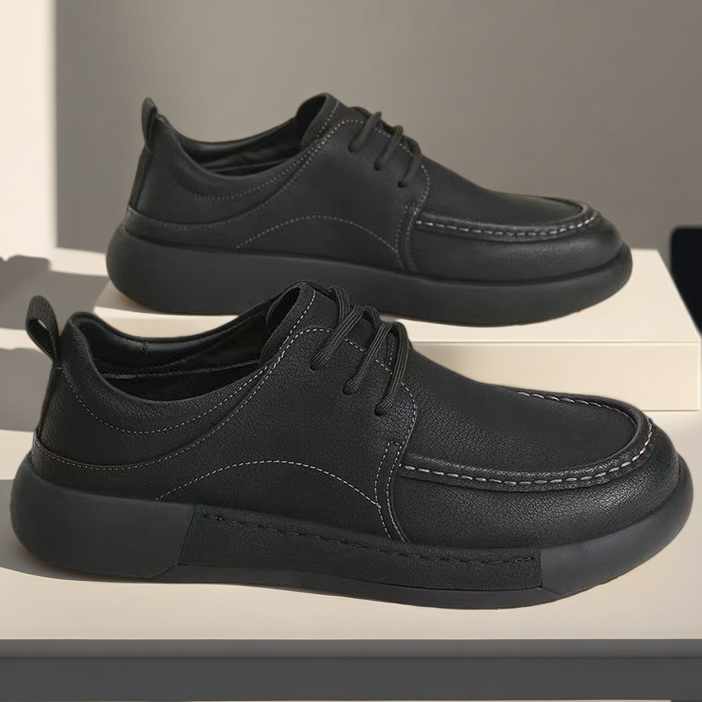 Sapatos masculinos de couro co - Formal Men Daily Wear Shoes avaliação e preço