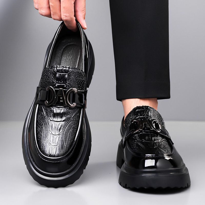 Sapatos de Couro Masculinos Es - Formal Men Daily Wear Footwear avaliação e preço