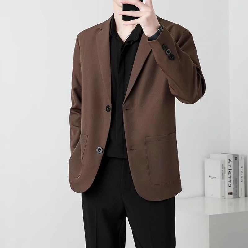 Primavera marrom preto blazer  - Men Formal Wear Brown avaliação e preço