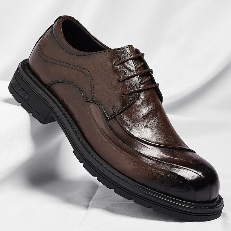 Sapatos de Couro Genuíno Marro - Formal Men Daily Wear Shoes avaliação e preço
