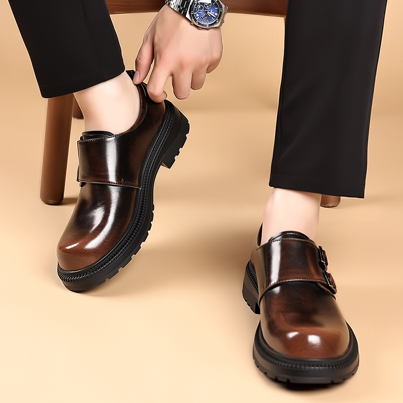 Sapatos casuais de couro mascu - Men Formal Wear Brown avaliação e preço