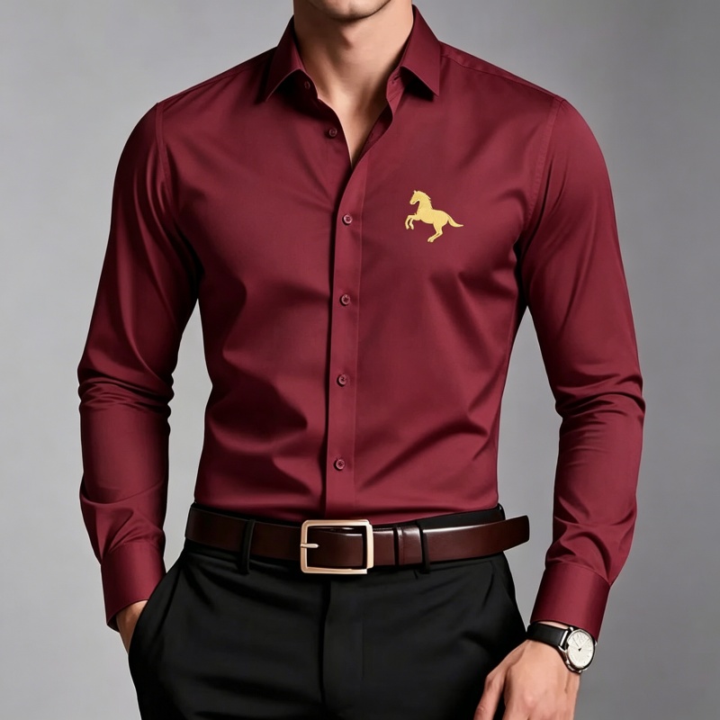 Camisas Masculinas Elegantes c - Men Formal Office Wear Shirts avaliação e preço