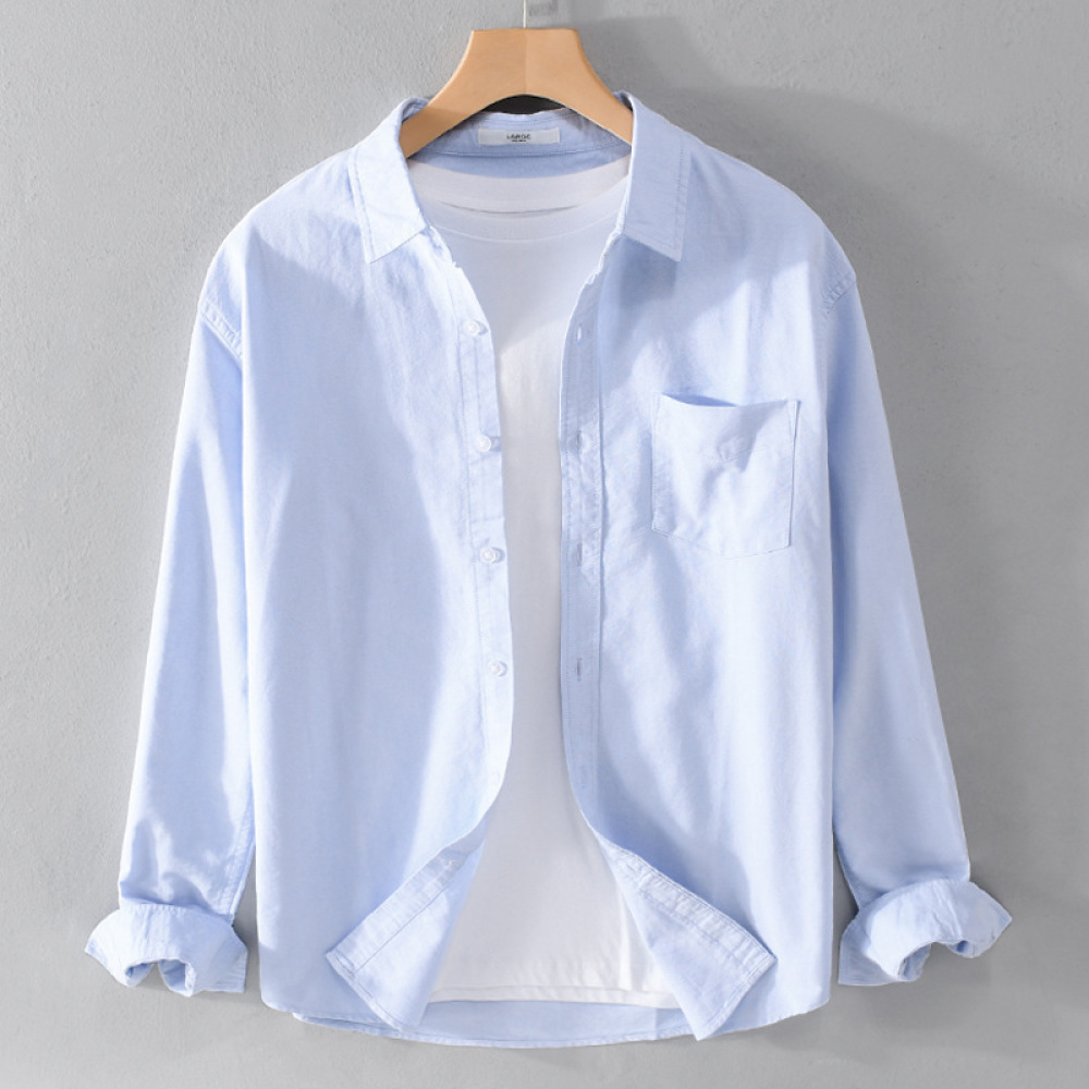 Camisa Masculina de Manga Long - Men Formal Office Wear Shirts avaliação e preço