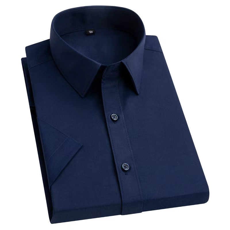 Nova Camisa Masculina Slim Fit - Men Formal Office Wear Shirts avaliação e preço
