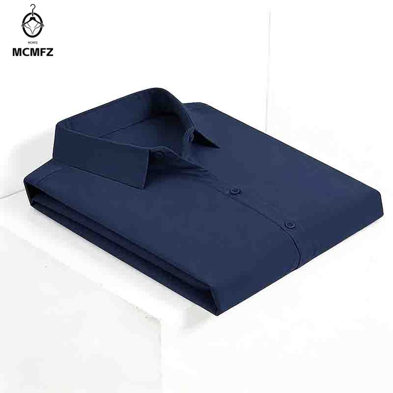 Camisa Masculina de Manga Curt - Men Formal Office Wear Shirts avaliação e preço