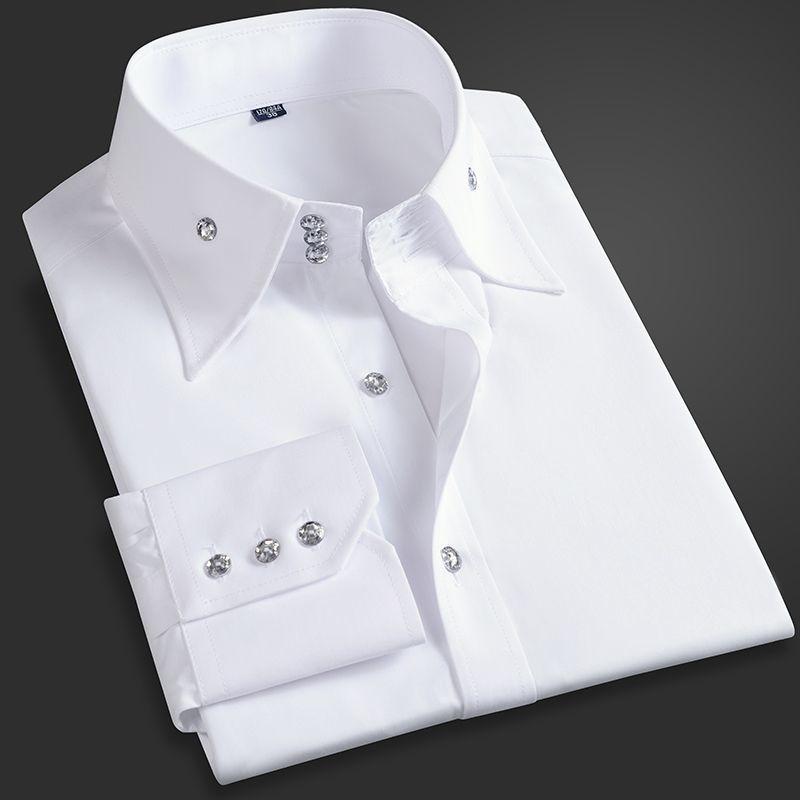 Primavera outono camisa execut - Men Formal Office Wear Shirts avaliação e preço
