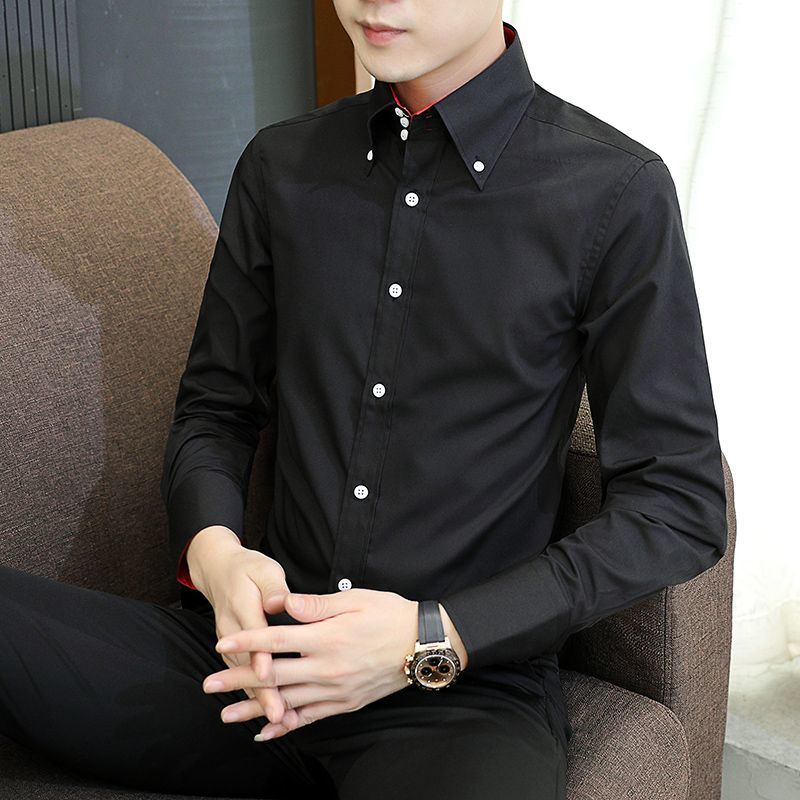 Primavera outono camisa execut - Men Formal Office Wear Shirts avaliação e preço
