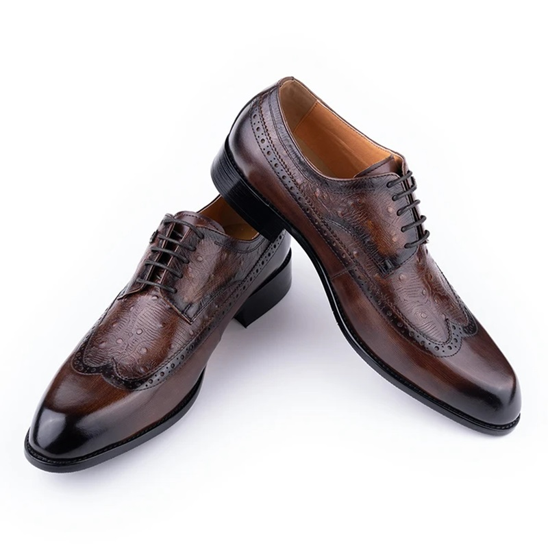 Sapatos masculinos de couro de - Formal Men Daily Wear Footwear avaliação e preço