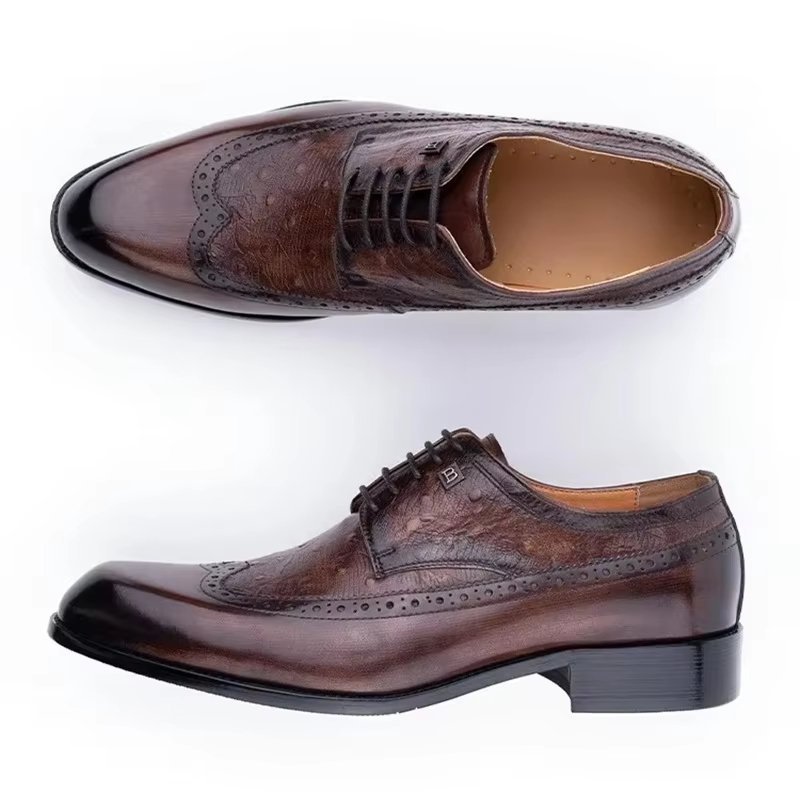 Sapatos masculinos de couro de - Formal Men Daily Wear Footwear avaliação e preço