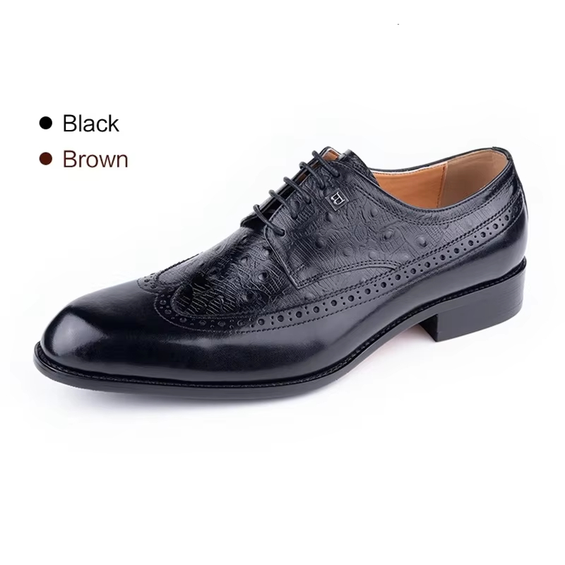 Sapatos masculinos de couro de - Formal Men Daily Wear Footwear avaliação e preço