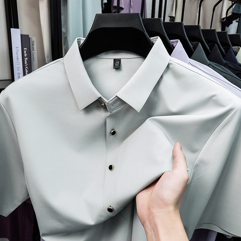 Camisa Social Masculina Casual - Men Formal Office Wear Shirts avaliação e preço