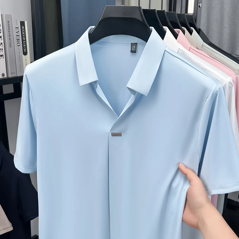 Camisa social masculina de man - Men Formal Office Wear Shirts avaliação e preço