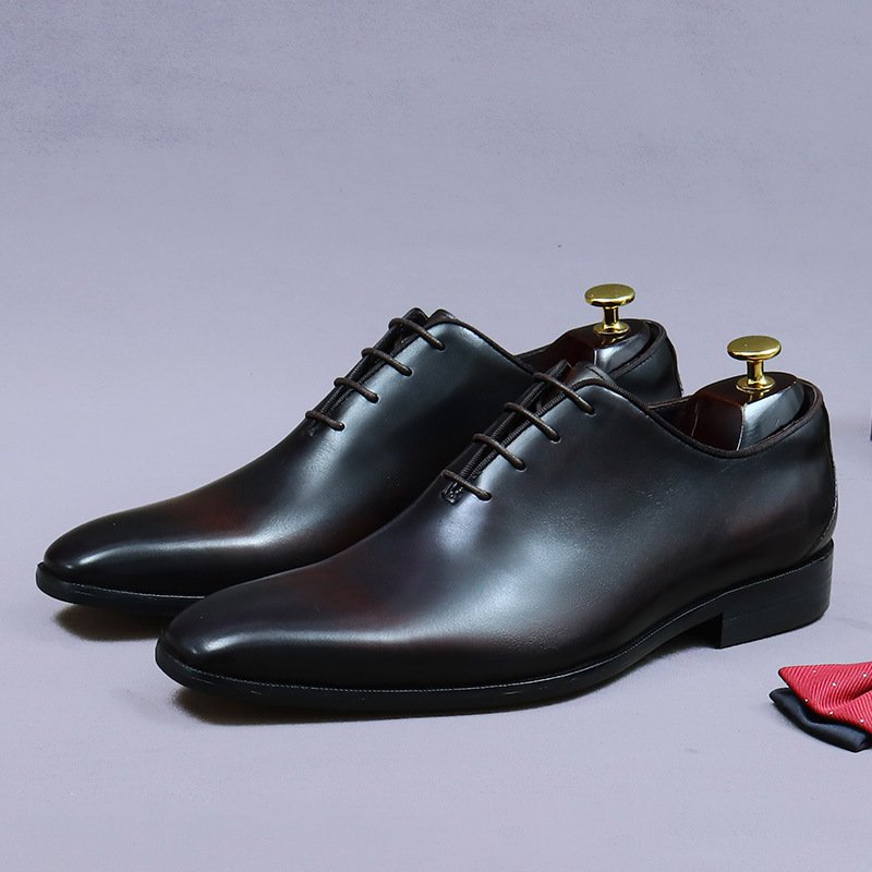 Designer de couro genuíno dos  - Men Formal Wear Brown avaliação e preço